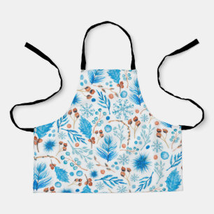 Tablier Patterns bleus