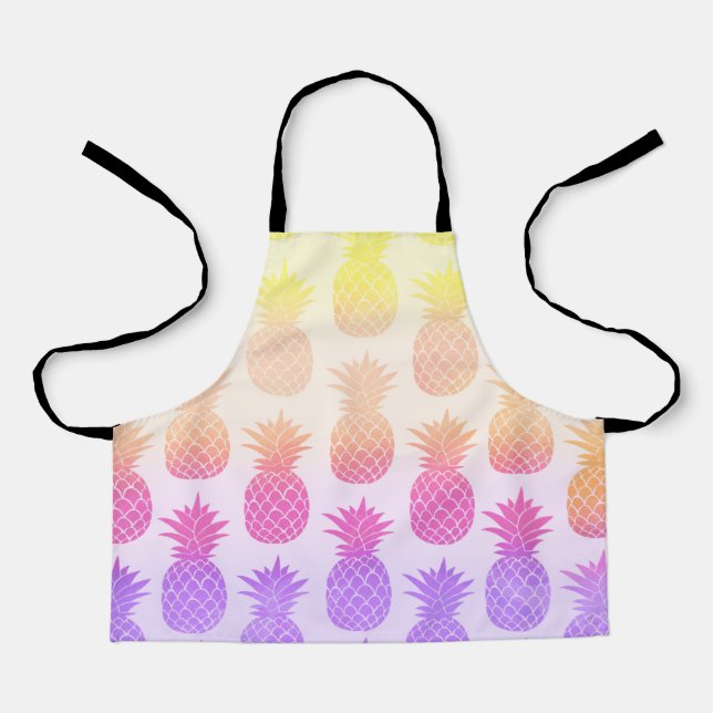 Tablier Patters de Girly Topical Rainbow Summer Pineapples (Recto)