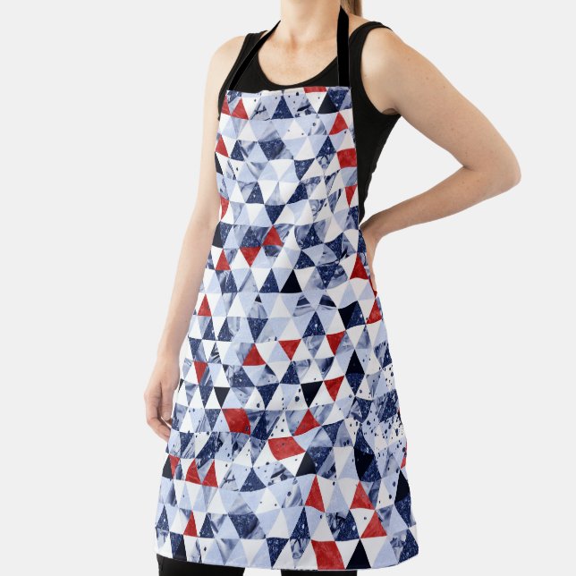 TABLIER PATTERS TRIANGLE BLEU ROUGE (Insitu)