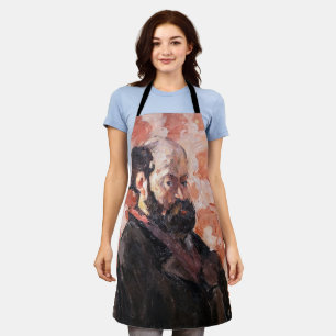 Tablier Paul Cezanne - Autoportrait avec arrière - plan ro