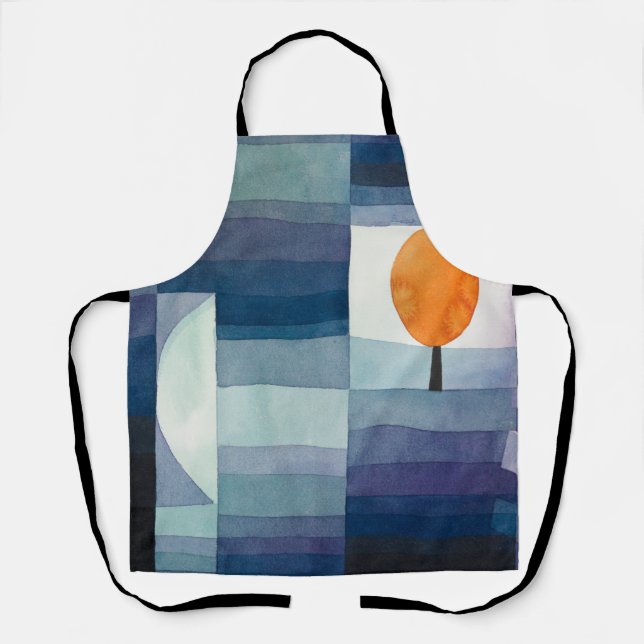 Tablier Paul Klee Messager de l'automne Bleu Moderne Abstr (Recto)