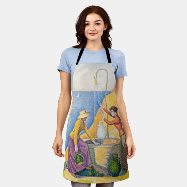 Tablier Paul Signac - Femmes au puits (Porté)