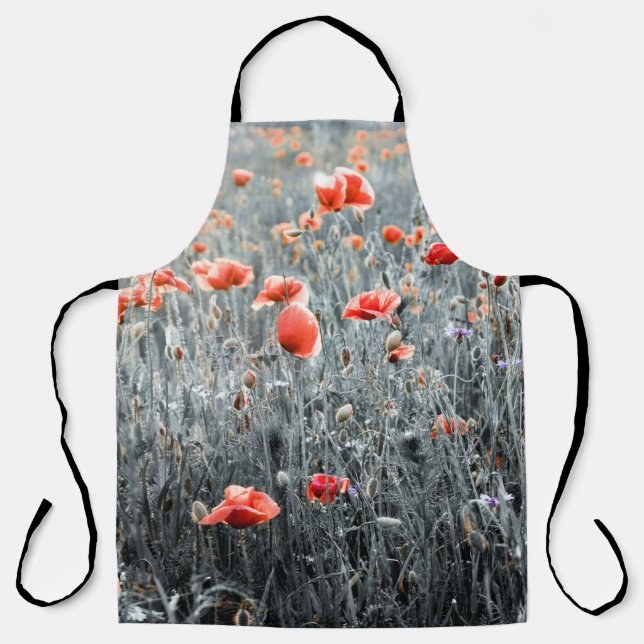 Tablier Pavot fleur sauvage (Recto)