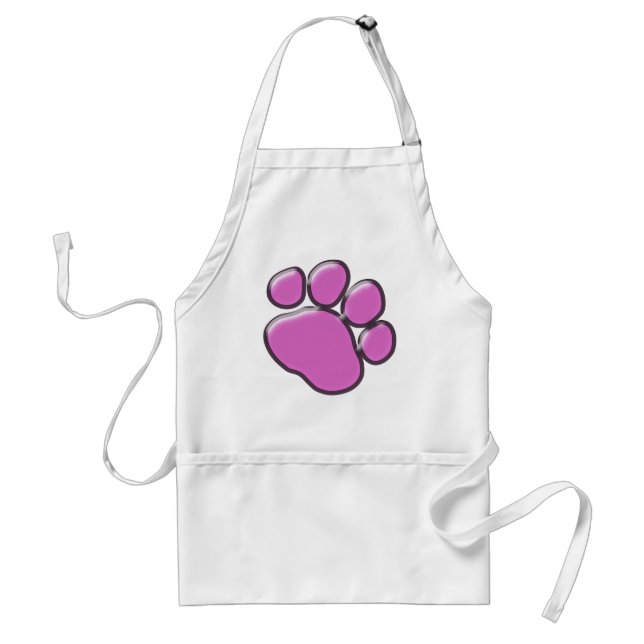 Tablier Paw Rose, Paw Chien, Paw Animal, Empreinte de patt (Devant)