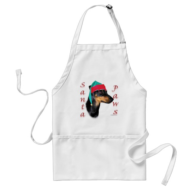Tablier Paws de Manchester Terrier Père Noël (Devant)