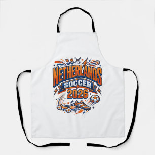 Tablier Pays-Bas Football 2026 Football Gras Pays Typogr