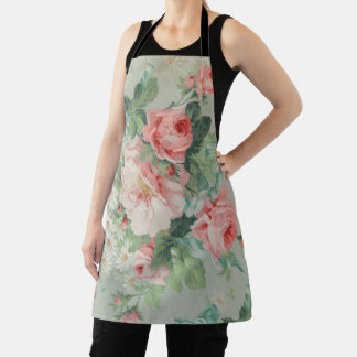 Tablier Pays Français Vintage Choux Roses