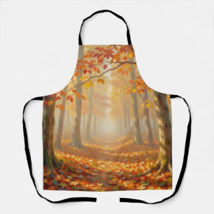 Tablier Paysage artistique de chemin forestier automnal