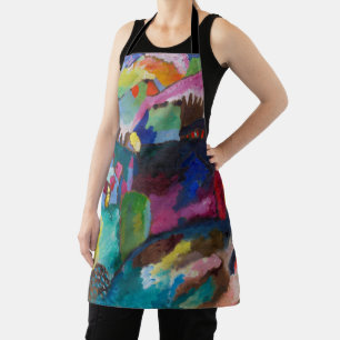 Tablier Paysage avec rein d'usine, Wassily Kandinsky