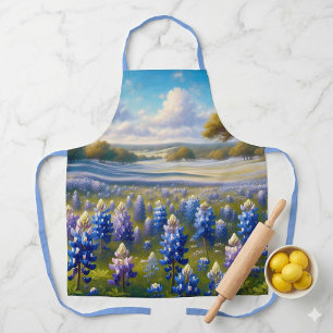 Tablier Paysage de prairie aux bleuets du Texas