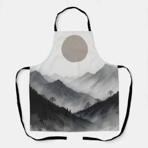 Tablier Paysage des Montagnes Noires et Blanches