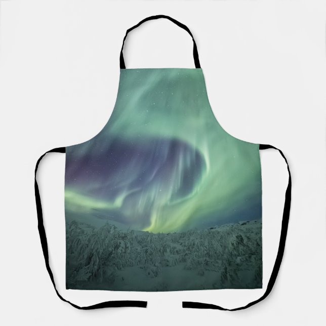 Tablier Paysage d'hiver d'Aurora Borealis (Recto)