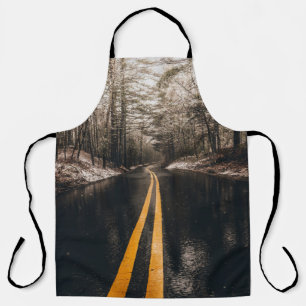 TABLIER PAYSAGE PHOTO DE ASPHALT ROAD LORS DE LA PLUIE
