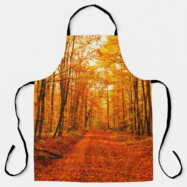 Tablier Paysage pittoresque du Chemin d'Automne (Recto)