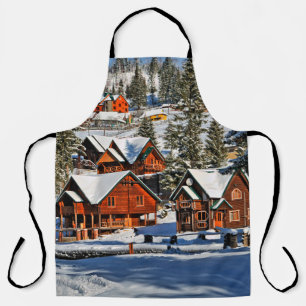 Tablier Paysage, ski, neige, hiver, actif, air, froid,