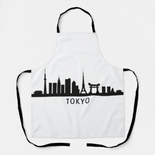 Tablier Paysage urbain du Japon Silhouette de la skyline