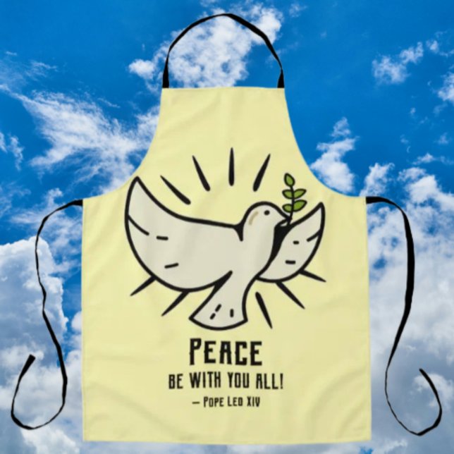 Tablier Peace Dove Apron - "Peace Be With You All !" (Créateur téléchargé)