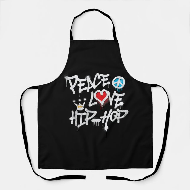 Tablier Peace Love Hip hop Dancing (Recto)