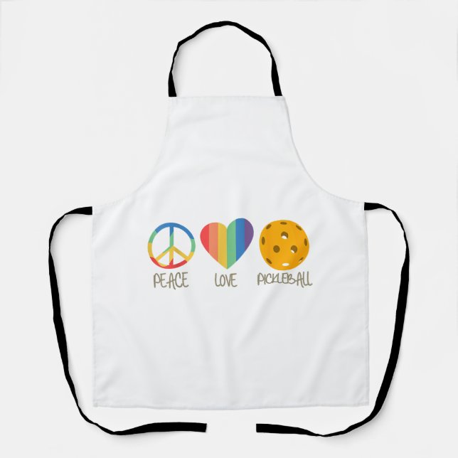 Tablier Peace Love Pickleball (Recto)