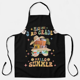 Tablier Peace out 3e année Bonjour été