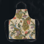 Tablier Peacock Motif vintage Art coloré<br><div class="desc">L'oeuvre est un motif détaillé qui présente des paons aux plumes de queue richement colorées, aux teintes bleu, vert et or. Autour des paons sont de grandes fleurs vives, dont des fleurs rouges et roses, entrecoupées de feuillage vert. Le design se répète en douceur, créant une tapisserie vibrante et décorative...</div>