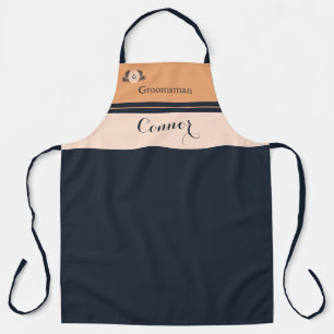 Tablier Pearl Black Watusi Tacao Mariage Apron Groomsman