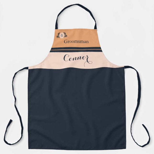 Tablier Pearl Black Watusi Tacao Mariage Apron Groomsman (Recto)