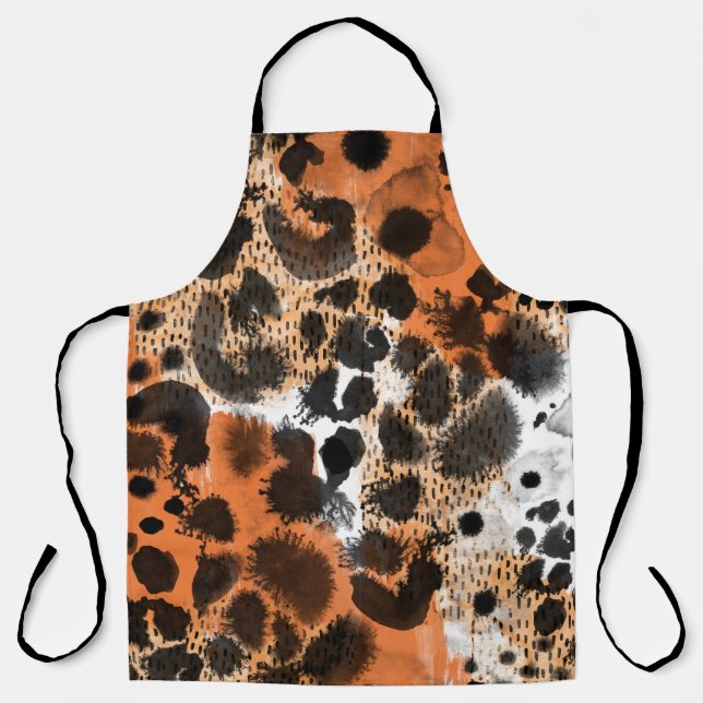 Tablier Peau animale : motif léopard créatif. (Recto)