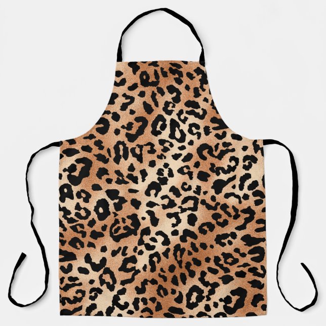 Tablier peau de léopard. Design élégant de blouse avec léo (Recto)