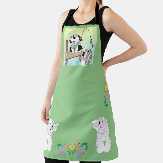 Tablier Pêche à dos de collie à cheval pour le dîner (Insitu)