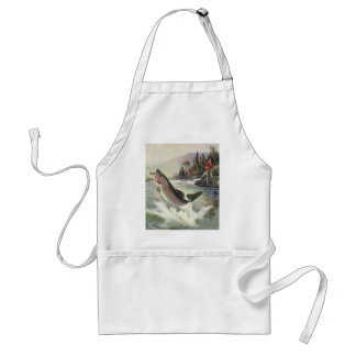 Tablier Pêche vintage à la truite arc-en-ciel, Pêche des p