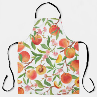 Tablier Pêcher le Motif Vintage de fruits tropicaux.