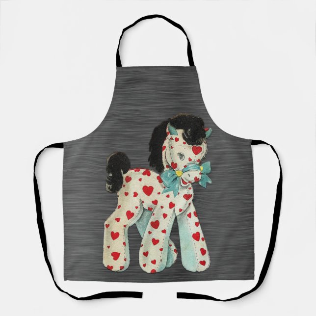 Tablier Peggy Ann All Over Grey avec Pony Kitchen Apron (Recto)