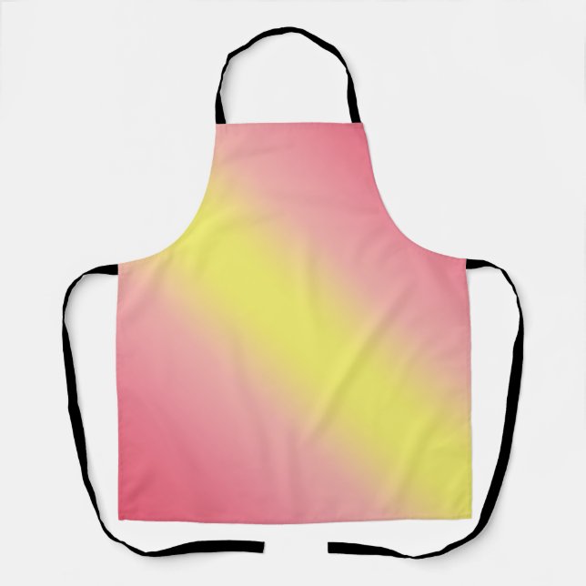 Tablier Peggy Ann Apron cuisine rose et jaune (Recto)