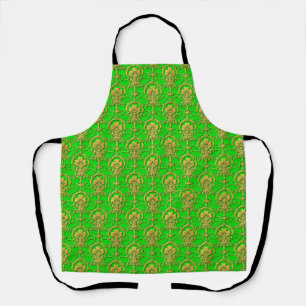 Tablier Peggy Ann sur Gold Green St Patrick's Apron