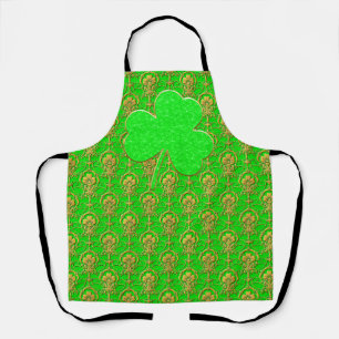 Tablier Peggy Ann sur Gold Green St Patrick's Apron