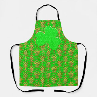 Tablier Peggy Ann sur Gold Green St Patrick's Apron