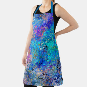 Tablier Peinture à éclaboussures Abstrait de Holi multic