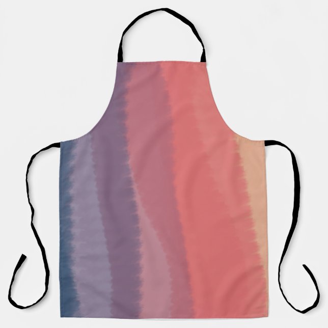 Tablier Peinture à l'aquarelle couleur Dusk tendance (Recto)