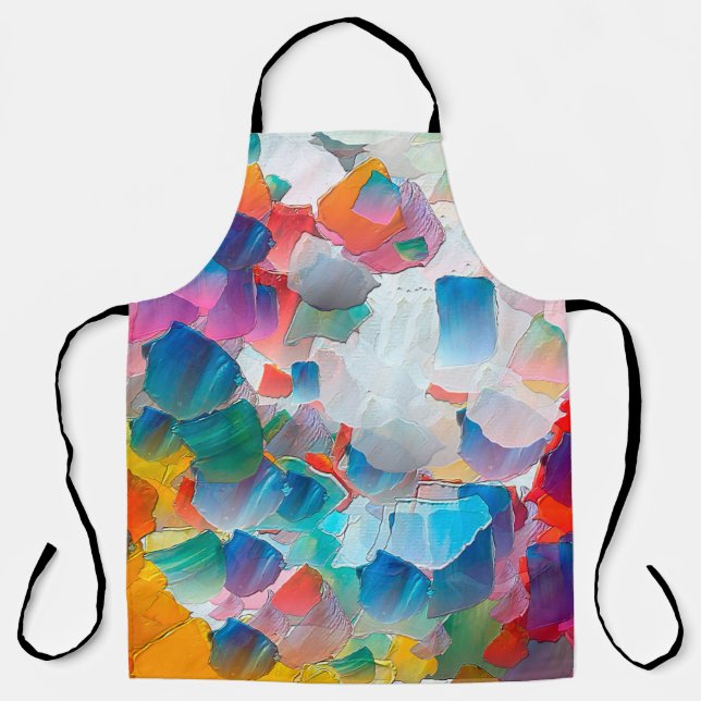 Tablier Peinture à l'huile abstraite. Cadre de conception  (Recto)
