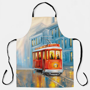 Tablier Peinture à l'huile de tramway de la vieille ville