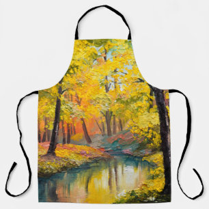 Tablier peinture à l'huile sur toile - peinture de la forê