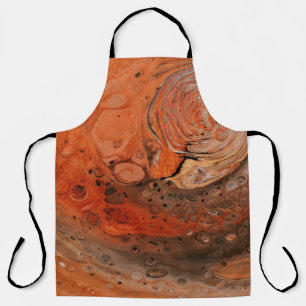 Tablier Peinture abstraite orange