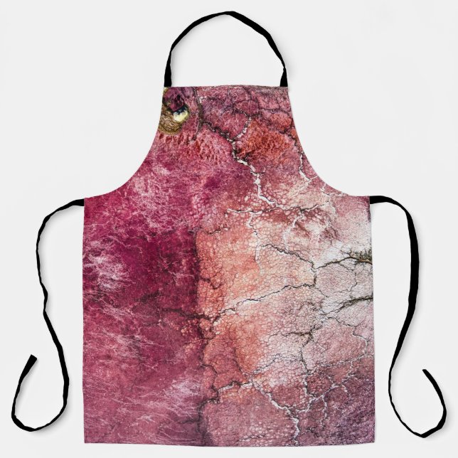 Tablier Peinture abstraite rouge et brune (Recto)