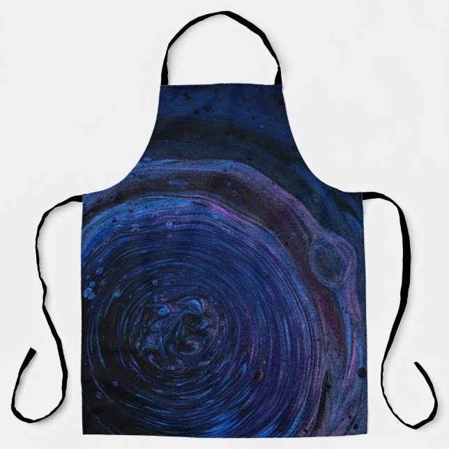 Tablier Peinture abstraite violette et marron (Recto)