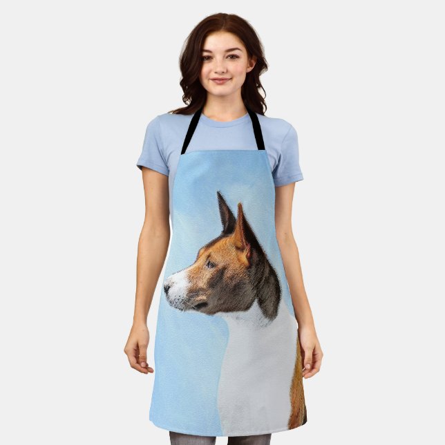 Tablier Peinture Basenji - Belle Art Original (Porté)