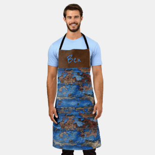 Tablier Peinture Brown en daim bleu * Personnaliser*
