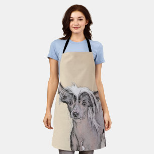 Tablier Peinture Chinoise sans cheveux peint art original 