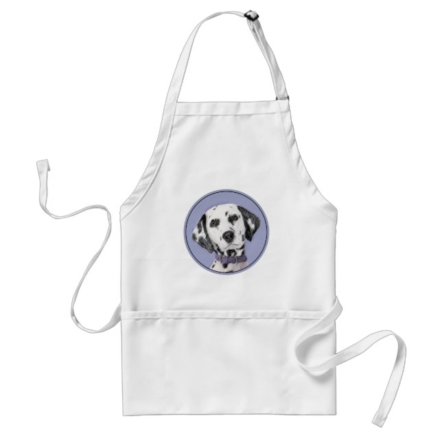 Tablier Peinture Dalmatienne - Cute Original Chien Art (Devant)
