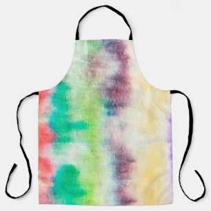 Tablier Peinture d'art noir sale. Motif de Shibori. Pincea